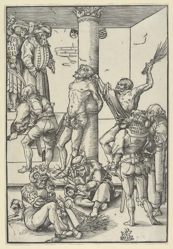 The Flagellation, from The Passion Wall Art by Lucas Cranach the Elder - High-Resolution Digital Print