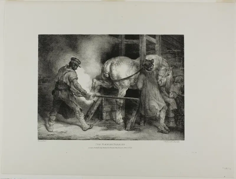 The Flemish Farrier, plate 4 from Various Subjects Drawn from Life and on Stone (The English Suite)