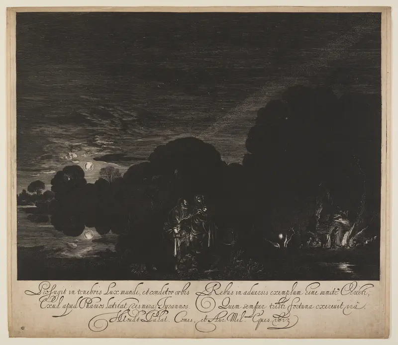 The Flight into Egypt Wall Art by Hendrick von Goudt - High-Resolution Digital Print