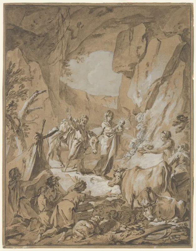 The Flight into Egypt Wall Art by Jean-Baptiste Marie Pierre - High-Resolution Digital Print