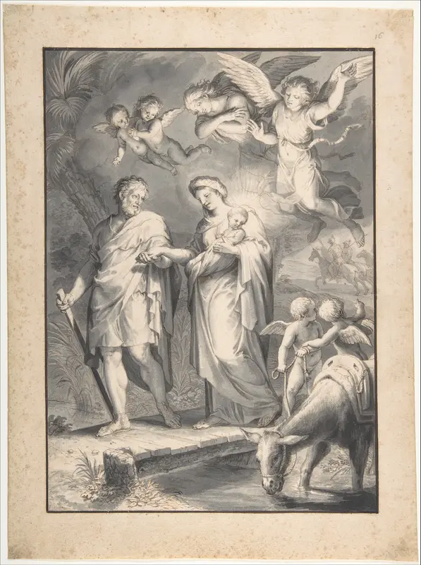 The Flight into Egypt Wall Art by Jacques Stella - High-Resolution Digital Print