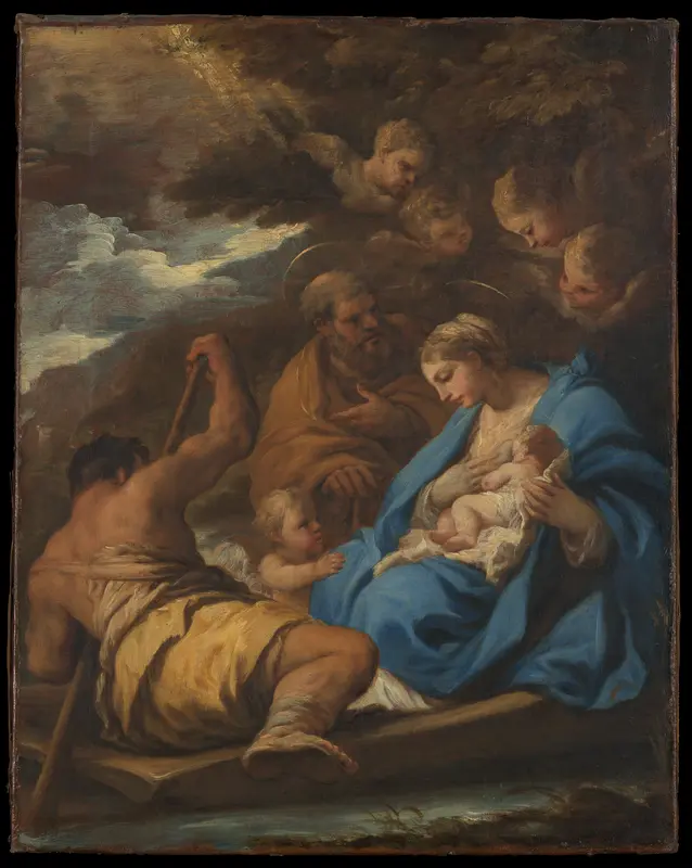 The Flight into Egypt Wall Art by Luca Giordano - High-Resolution Digital Print