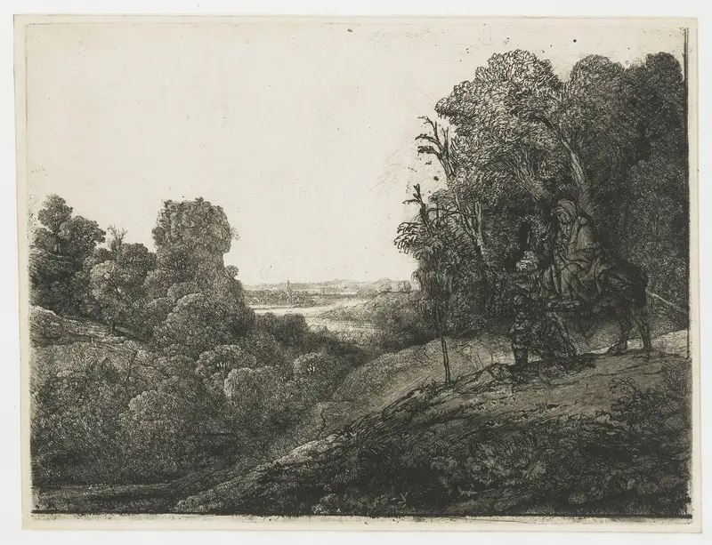 The flight into Egypt: altered plate from Seghers Wall Art by Hercules Segers - High-Resolution Digital Print