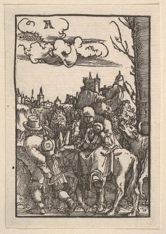 The Flight Into Egypt, from "The Fall and Salvation of Mankind Through the Life and Passion of Christ" Wall Art by Albrecht Altdorfer - High-Resolution Digital Print