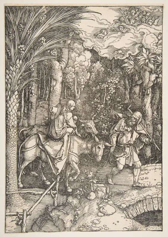 The Flight into Egypt, from The Life of the Virgin, from the Latin Edition Wall Art by Albrecht Dürer - High-Resolution Digital Print