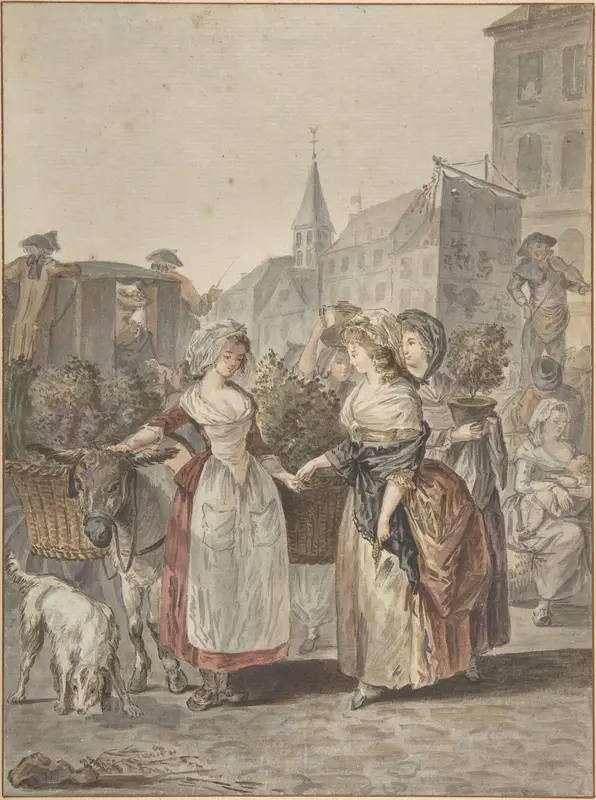 The Flower Girl (La Petite Marchande de Fleurs) Wall Art by Antoine Louis François Sergent Marceau - High-Resolution Digital Print