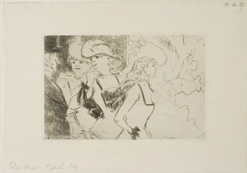 The Foiles-Bergère, First Plate Wall Art by Jean Louis Forain - High-Resolution Digital Print