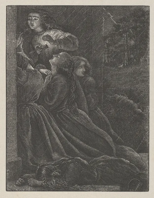 The Foolish Virgins (The Parables of Our Lord and Saviour Jesus Christ) Wall Art by Sir John Everett Millais - High-Resolution Digital Print