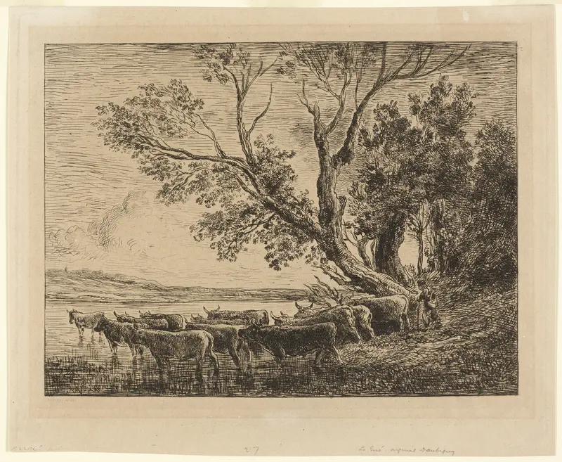 The Ford Wall Art by Charles François Daubigny - High-Resolution Digital Print