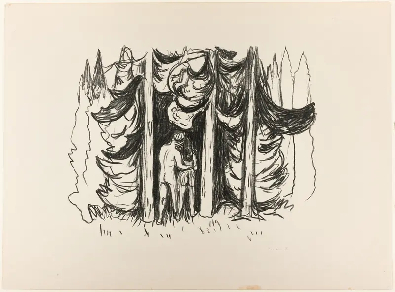The Forest Wall Art by Edvard Munch - High-Resolution Digital Print