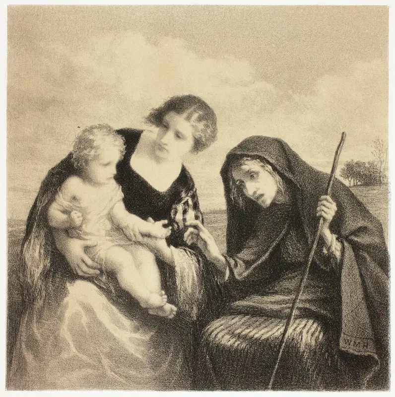 The Fortune Teller Wall Art by William Morris Hunt - High-Resolution Digital Print