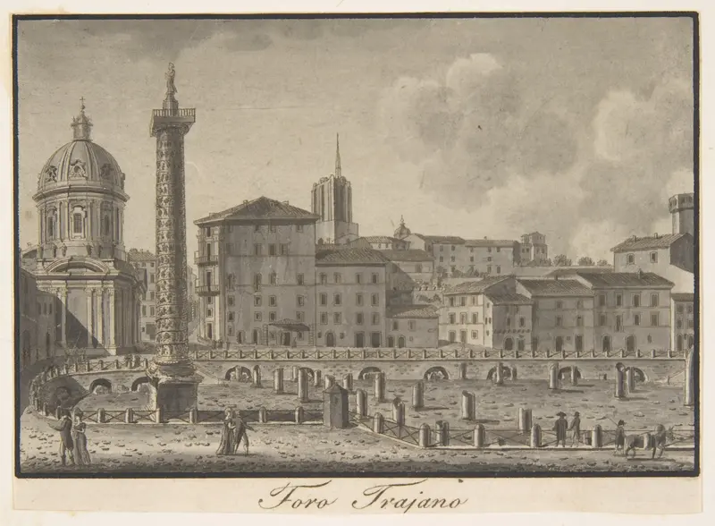 The Forum of Trajan, Rome Wall Art by Giovanni Battista Cipriani - High-Resolution Digital Print