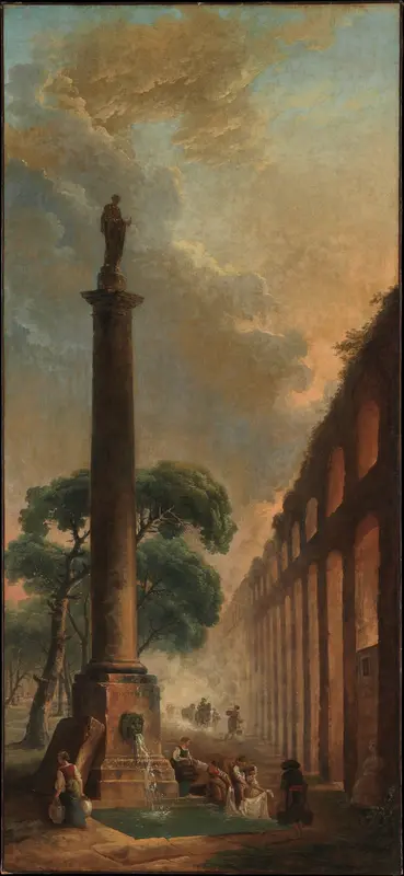 The Fountain Wall Art by Hubert Robert - High-Resolution Digital Print