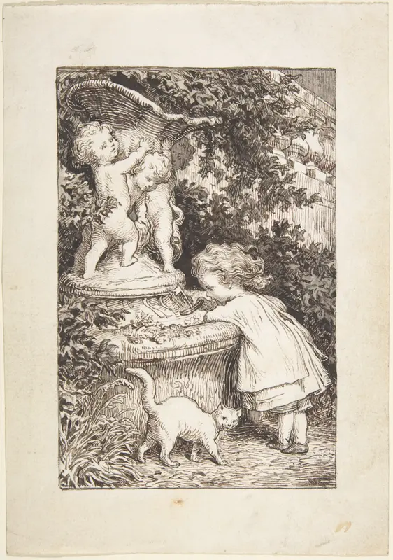 The Fountain Wall Art by Lorenz Frølich - High-Resolution Digital Print