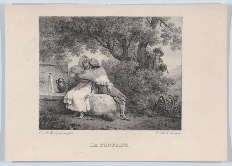 The Fountain Wall Art by Louis Léopold Boilly - High-Resolution Digital Print