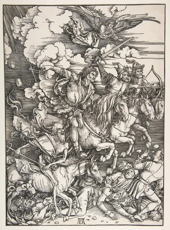 The Four Horsemen, from "The Apocalypse" Wall Art by Albrecht Dürer - High-Resolution Digital Print