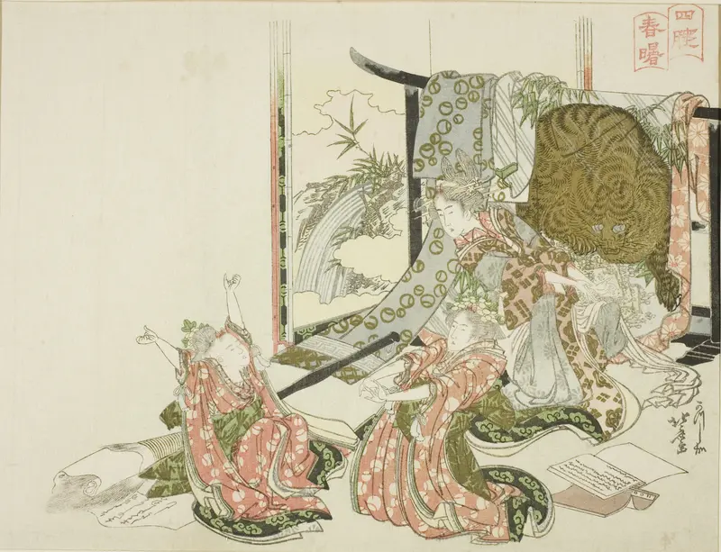 The Four Sleepers in Spring Dawn (Shisui shunsho)