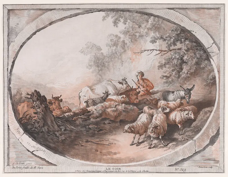 The Four Times of Day: Le Soir Wall Art by Gilles Demarteau - High-Resolution Digital Print