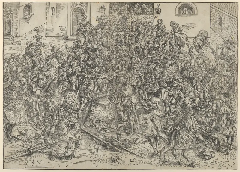 The Fourth Tournament Wall Art by Lucas Cranach the Elder - High-Resolution Digital Print