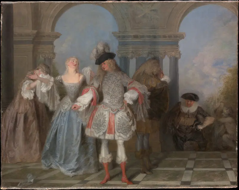 The French Comedians Wall Art by Antoine Watteau - High-Resolution Digital Print