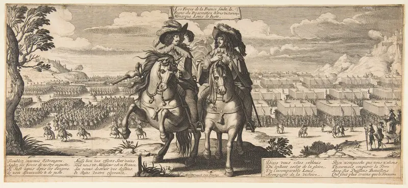 The French Forces: Louis XIII and Gaston d'Orléans Wall Art by Abraham Bosse - High-Resolution Digital Print