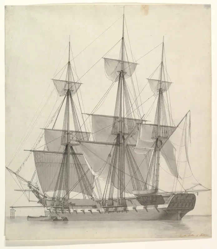 The Frigate Rotha Wall Art by Carl Dahl - High-Resolution Digital Print