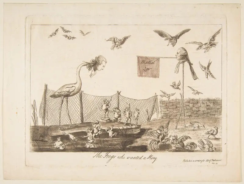 The Frogs Who Wanted a King Wall Art by Anonymous, British, 18th century - High-Resolution Digital Print