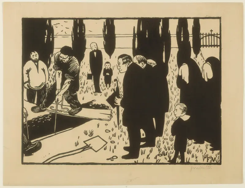 The Funeral Wall Art by Félix Edouard Vallotton - High-Resolution Digital Print