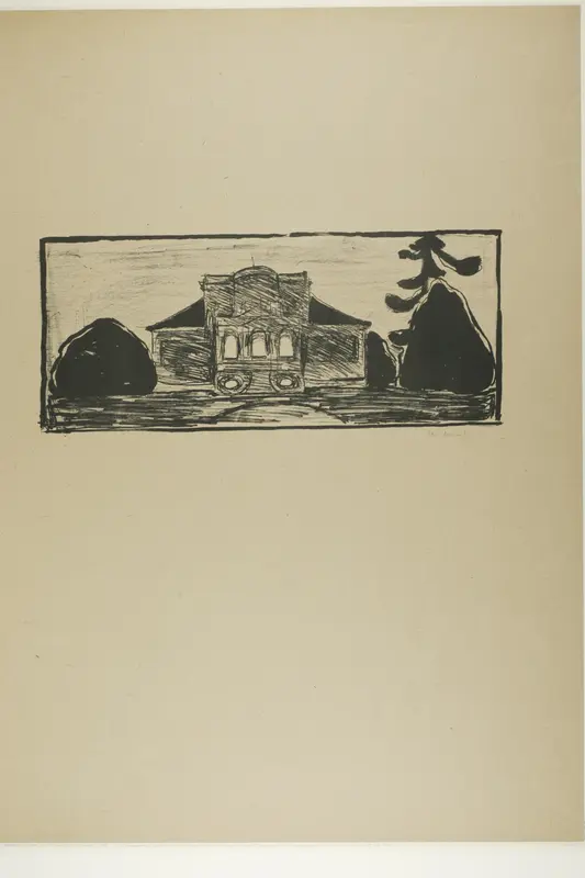 The Garden in Front of Dr. Linde's House Wall Art by Edvard Munch - High-Resolution Digital Print