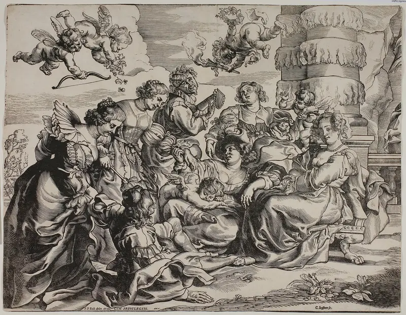 The Garden of Love, Left Half, with Seated Woman