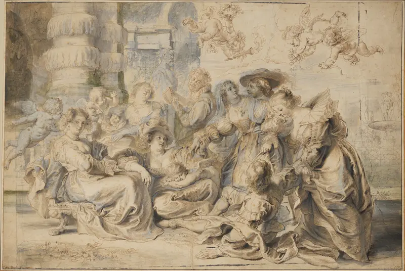 The Garden of Love (right portion) Wall Art by Peter Paul Rubens - High-Resolution Digital Print