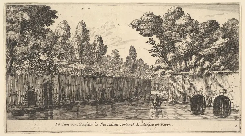 The Garden of M. de Nue Outside of the Suburb of S. Marceau near Paris Wall Art by Reinier Nooms, called Zeeman - High-Resolution Digital Print