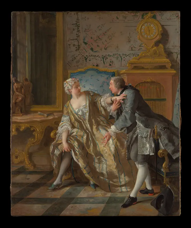 The Garter Wall Art by Jean François de Troy - High-Resolution Digital Print