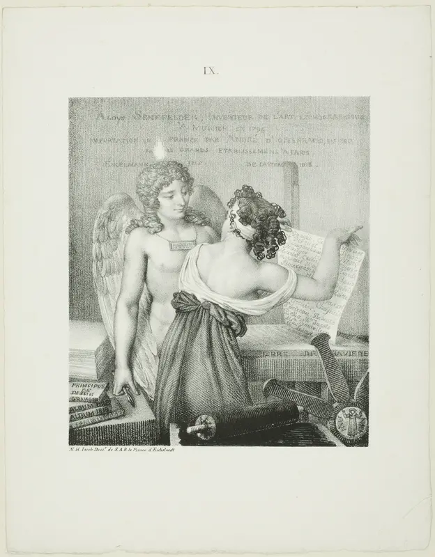 The Genius of Lithography, from Alois Senefelder’s L’Art de la lithographie