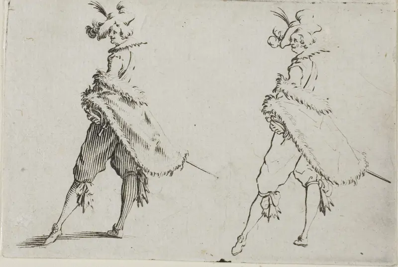 The Gentleman with a Coat, Posing with Hands on Hips, from The Caprices