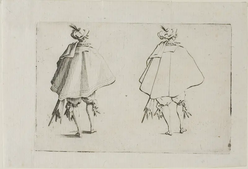 The Gentleman with a Large Coat, Seen from the Back, from The Caprices