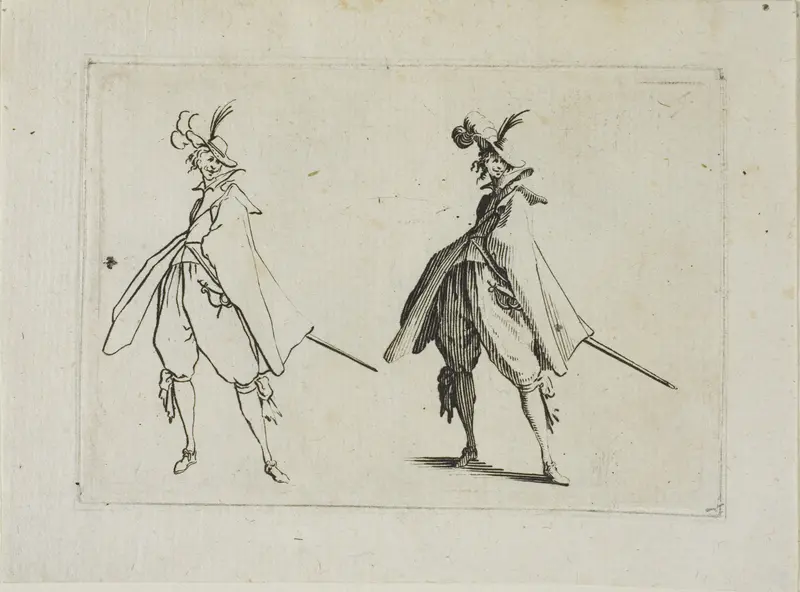 The Gentleman with a Large Coat, Seen from the Front, from The Caprices