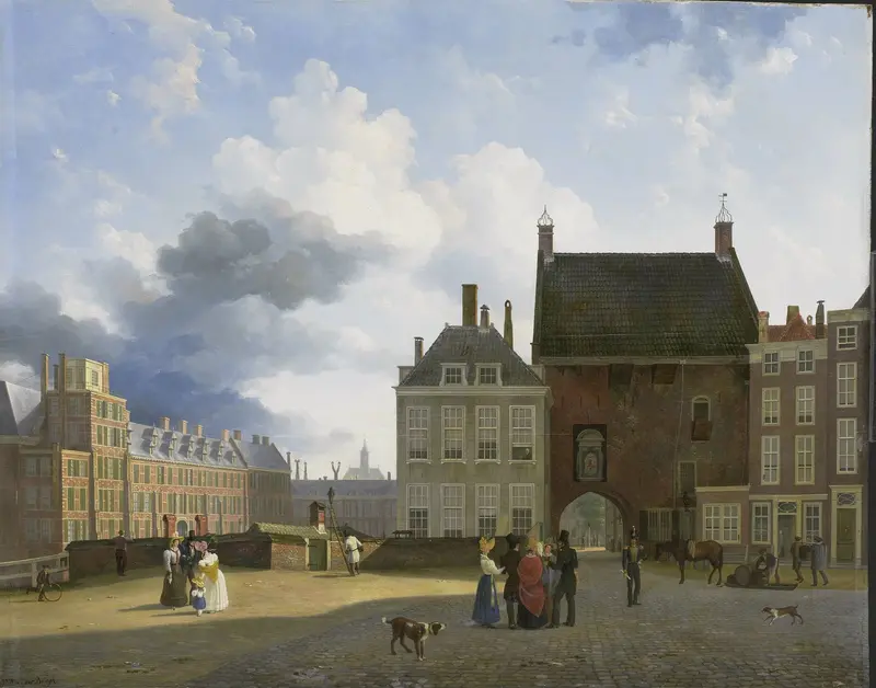 The Gevangenpoort and the Plaats, The Hague Wall Art by Pieter Daniel van der Burgh - High-Resolution Digital Print