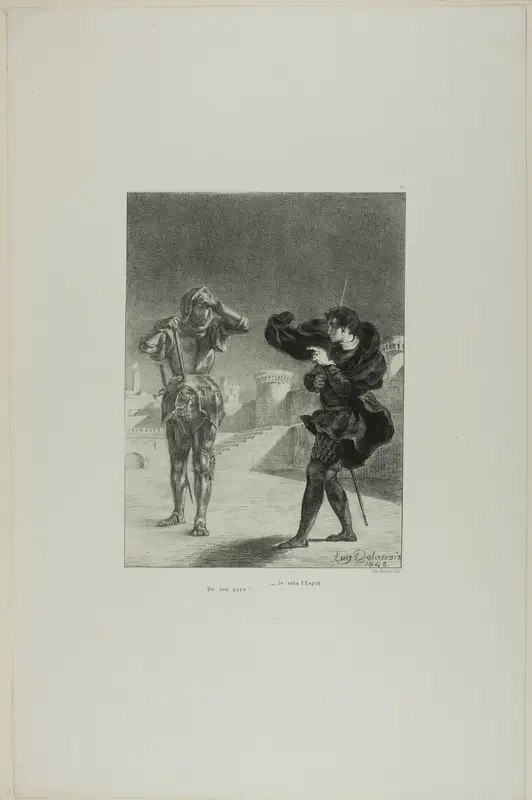 The Ghost on the Platform, plate 3 from Hamlet