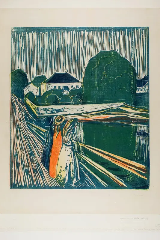 The Girls on the Bridge Wall Art by Edvard Munch - High-Resolution Digital Print