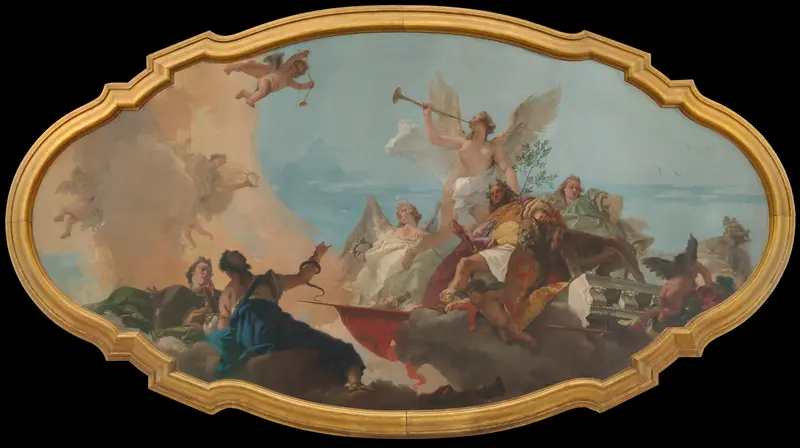 The Glorification of the Barbaro Family Wall Art by Giovanni Battista Tiepolo - High-Resolution Digital Print