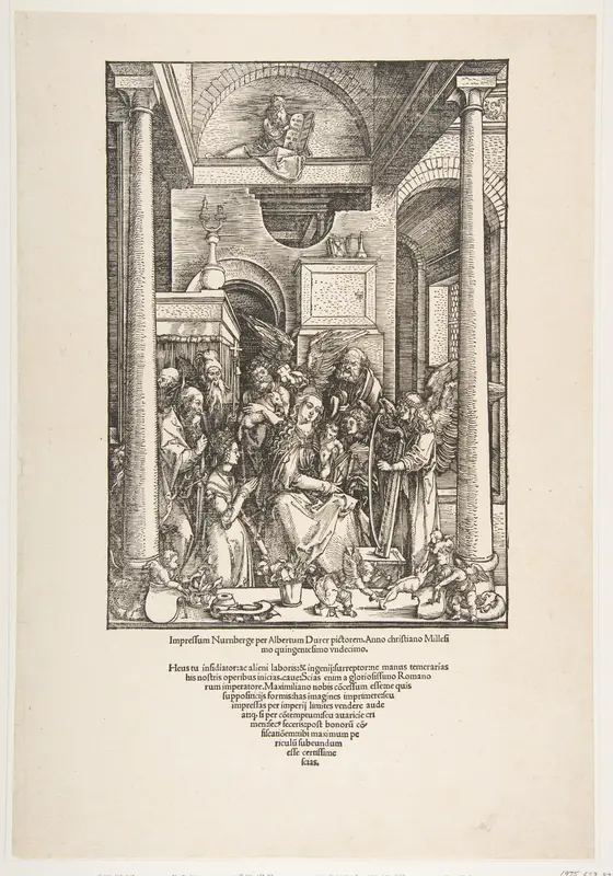 The Glorification of the Virgin, from "The Life of the Virgin" Wall Art by Albrecht Dürer - High-Resolution Digital Print