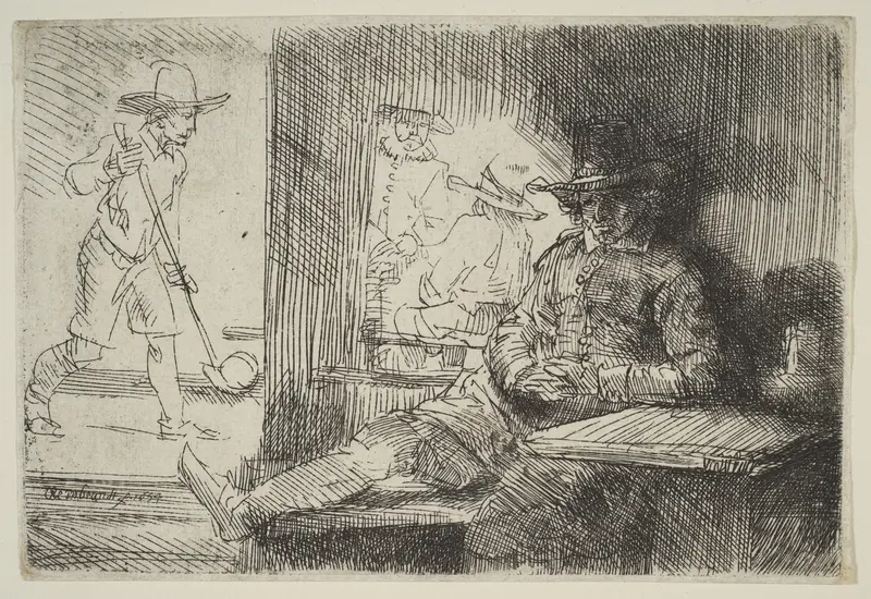 The Golf-Player Wall Art by Rembrandt (Rembrandt van Rijn) - High-Resolution Digital Print