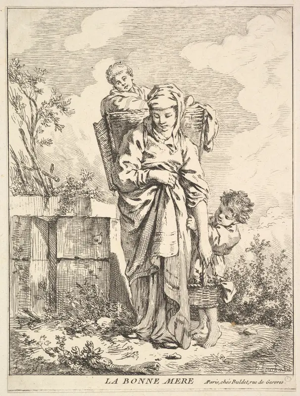 The Good Mother Wall Art by Jacques Gabriel Huquier - High-Resolution Digital Print