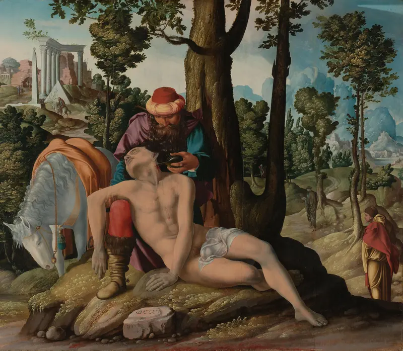 The Good Samaritan Wall Art by Master of the Good Samaritan - High-Resolution Digital Print