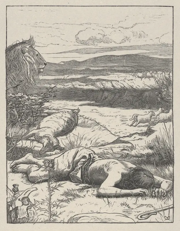 The Good Shepherd (The Parables of Our Lord and Saviour Jesus Christ) Wall Art by Sir John Everett Millais - High-Resolution Digital Print