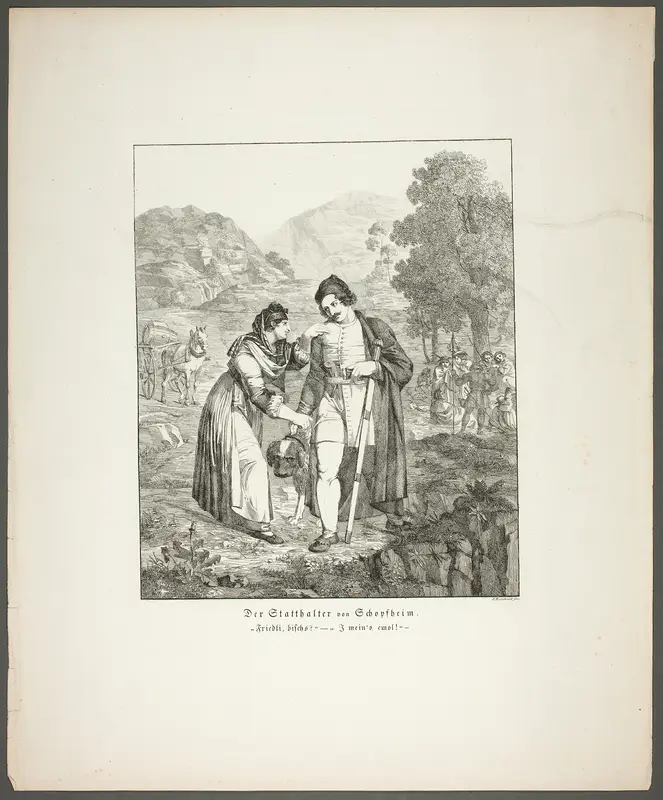 The Governor of Schopfheim (Der Statthalter von Schopfheim), plate seven from the series Poems in the Dialect of the Upper Rhine Region (Zehn Blätter Zu Hebels Alemannischen Gedichten) Wall Art by Sophie Reinhard - High-Resolution Digital Print