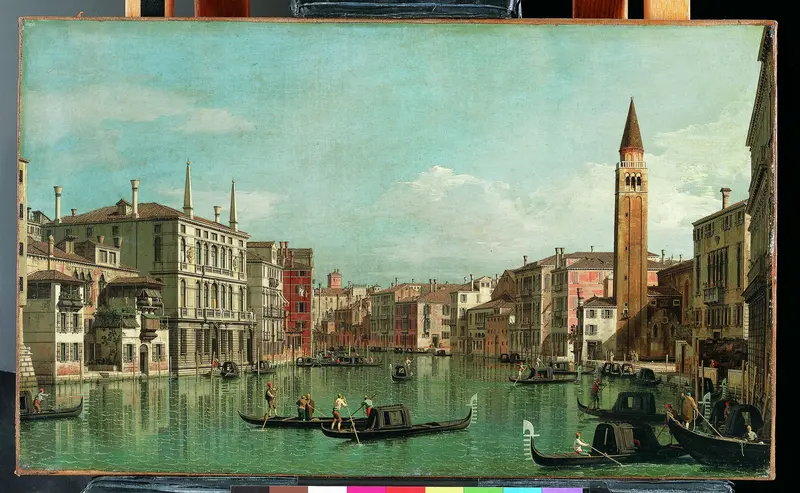 The Grand Canal, Venice, Looking Southeast, with the Campo della Carità to the Right Wall Art by Canaletto (Giovanni Antonio Canal) - High-Resolution Digital Print