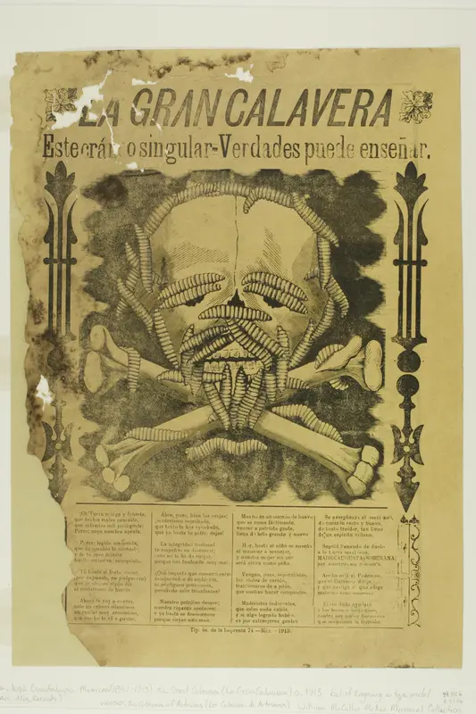 The Great Calavera Wall Art by José Guadalupe Posada - High-Resolution Digital Print