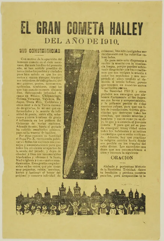 The Great Halley's Comet Wall Art by José Guadalupe Posada - High-Resolution Digital Print